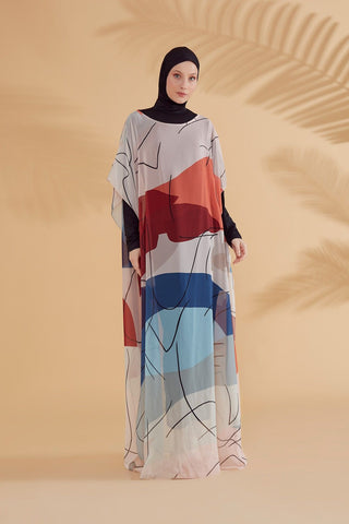 Colourful Pareo Kimono P2340 - Glamourous Grace