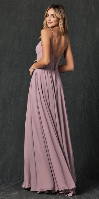 Juliet 263 Spaghetti Strap Long Formal Dress