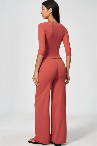 The RiseFit Half-Sleeve T-Shirt Straight Leg Pants 2-Piece Set