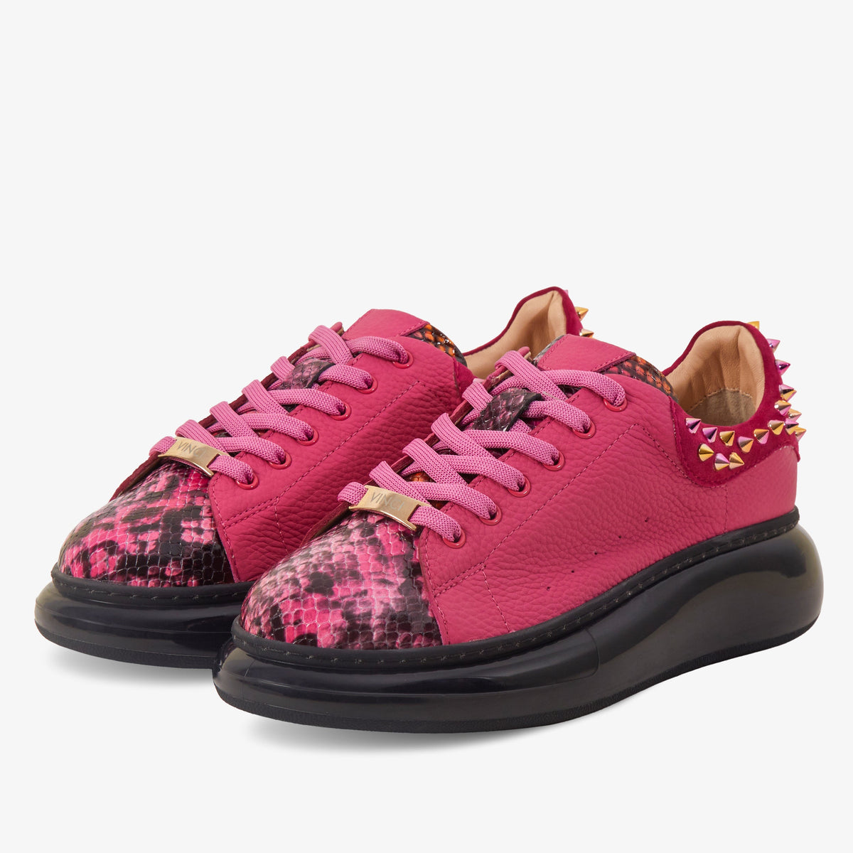 The Venezia Fuchsia Leather Women Sneaker
