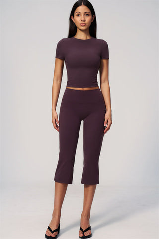 The Zura T-shirt Capri Leggings 2-Piece Set