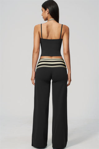 The Enliven Halter Tank Top Straight Leg Pants 2-Piece Set