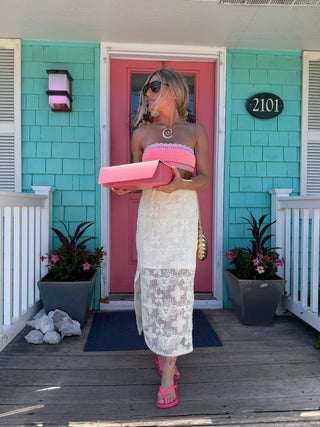 Priscilla Crochet Midi Skirt