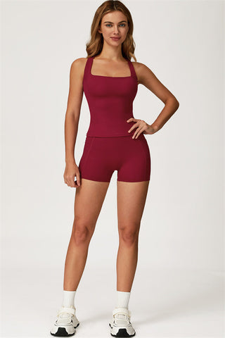 The Glacier Crop Tank Shorts 2-Piece Set