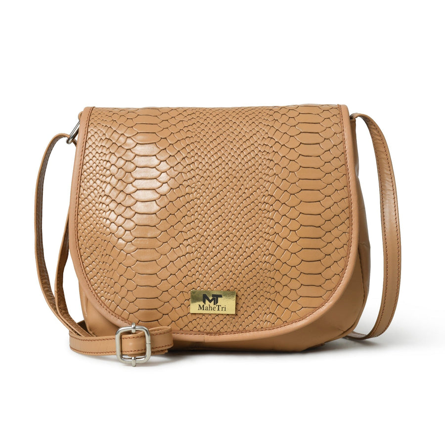 The Croco Satchel- Beige - Glamourous Grace