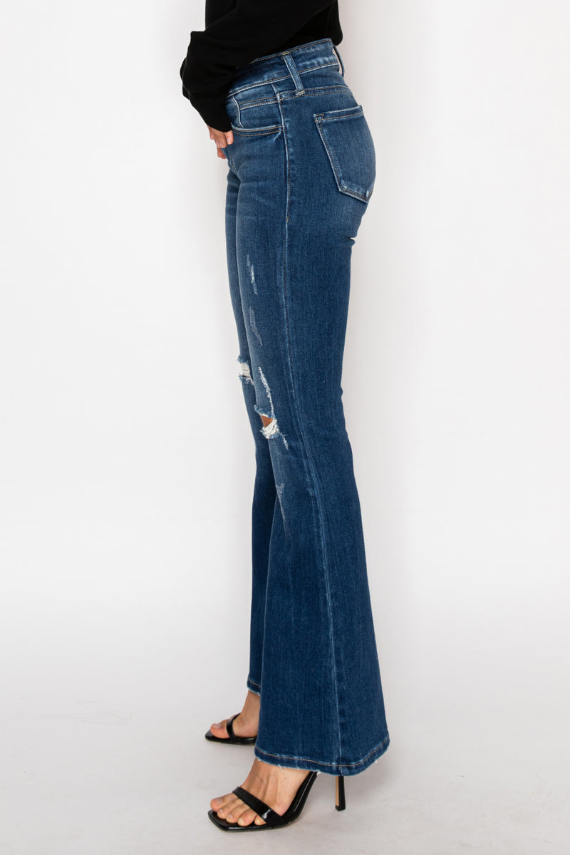 Margaret Low Rise Stretch Vintage Flare Jeans (Reg & Plus) - Glamourous Grace