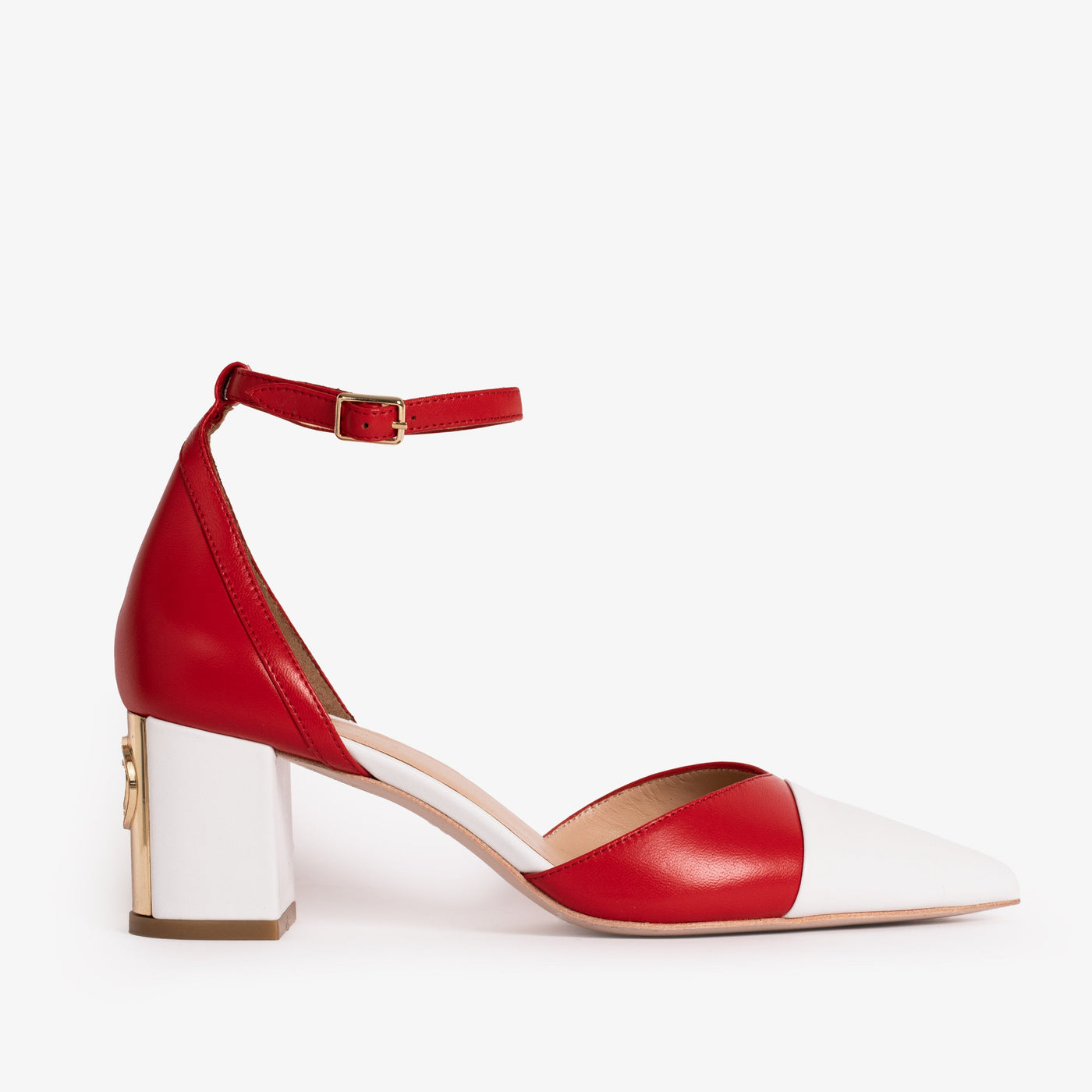 The Noella Red Leather Women Sandal - Glamourous Grace
