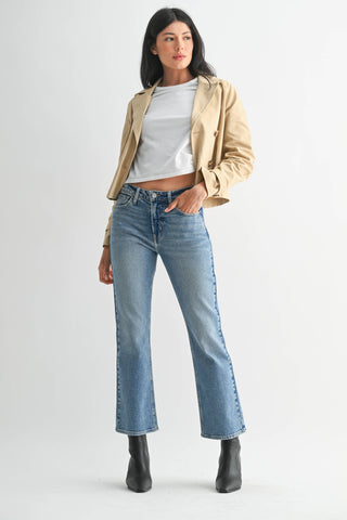 Slim Cropped Bootcut Jeans - Glamourous Grace