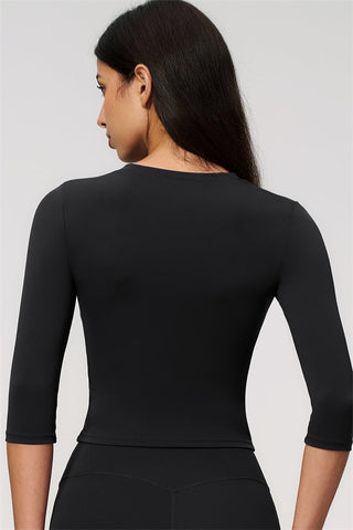 The Natalia Half-Sleeve Top Wide-Leg Crop 2-Piece Set