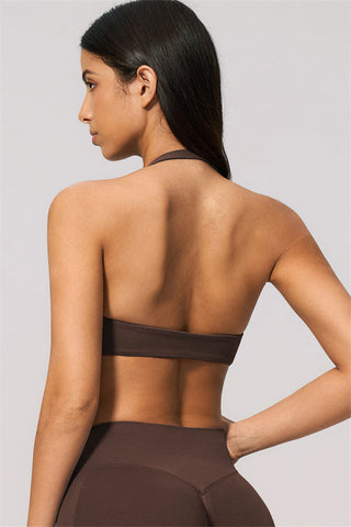 The Velvetine Halter Sports Bra Flared Leggings 2-Piece Set