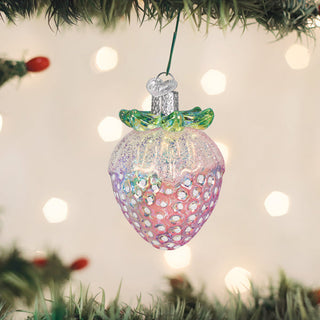 Shimmering  Strawberry Ornament
