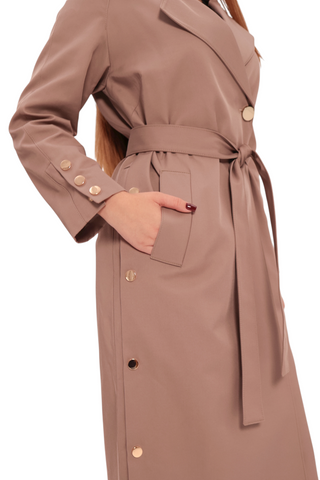 Jackie Trench Coat in British Tan