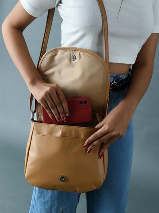 The Croco Satchel- Beige - Glamourous Grace