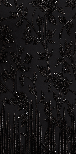 Beaded Mini Dress with Fringe | 28832