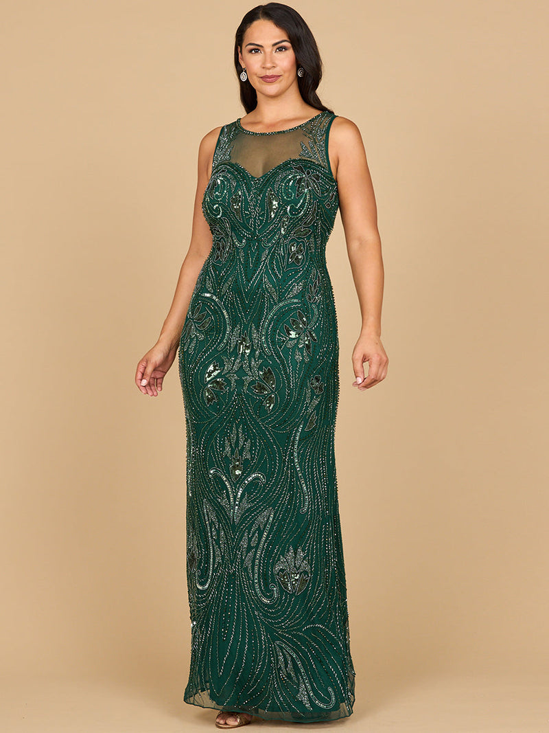 Beaded High Neckline Gown | 28868 - Glamourous Grace