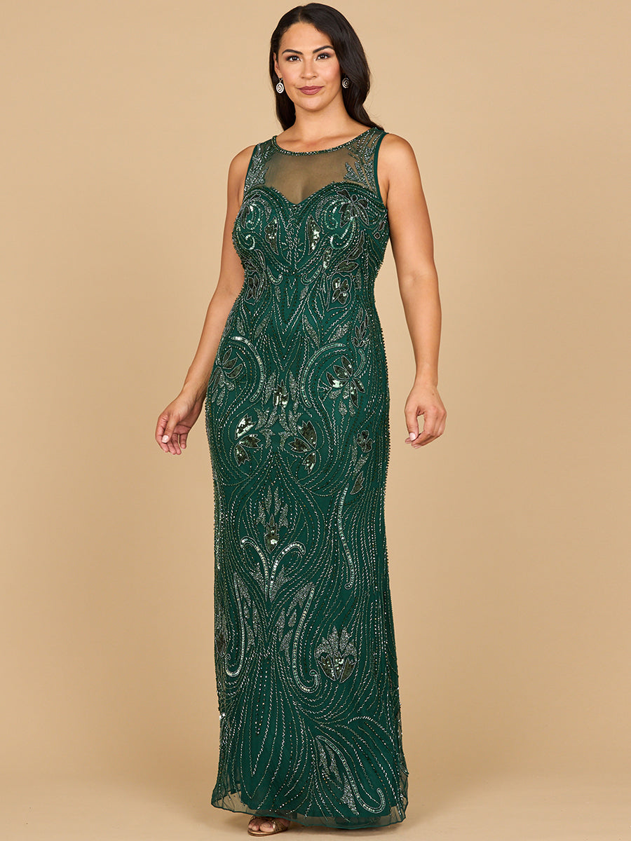 Beaded High Neckline Gown | 28868 - Glamourous Grace