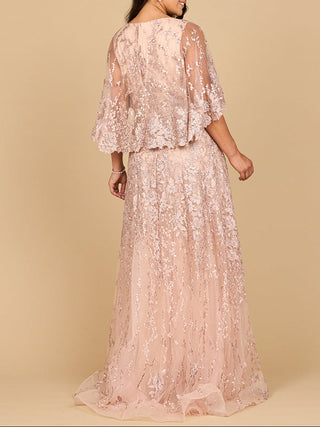 Cape Sleeve Mother's Gown | 28881 - Glamourous Grace