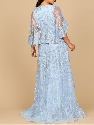 Cape Sleeve Mother's Gown | 28881 - Glamourous Grace