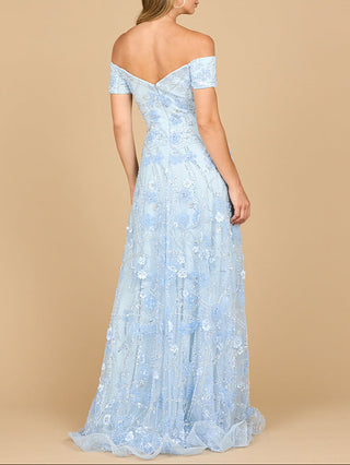 Off Shoulder A-Line Floral Gown | 28882 - Glamourous Grace