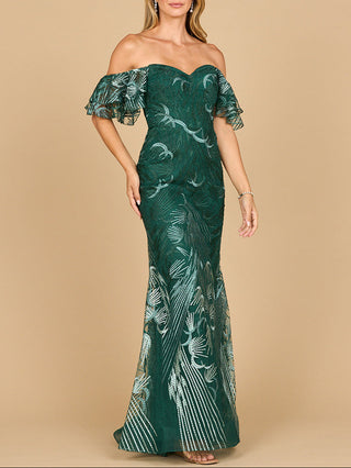 Off Shoulder Mermaid Lace Gown | Lara 28884 - Glamourous Grace