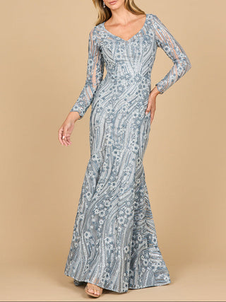 Mermaid, Long Sleeve Gown | 28885 - Glamourous Grace