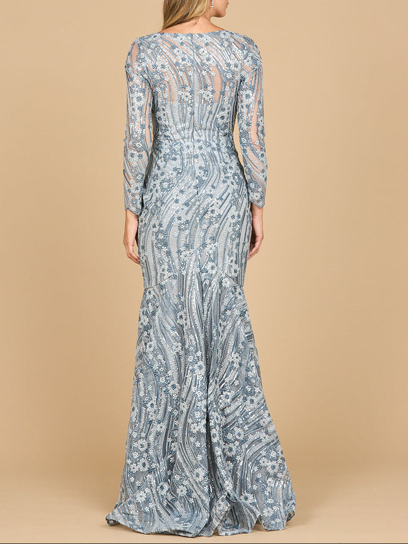 Mermaid, Long Sleeve Gown | 28885 - Glamourous Grace