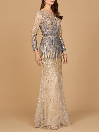 Mermaid, Beaded Long Sleeve Gown | 28886 - Glamourous Grace