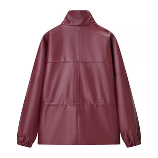 Women's Faux Leather High-Neck Jacket BYMANYC ® New York CONTEMPORARY VIBRANT MODERN FASHION - New Collection