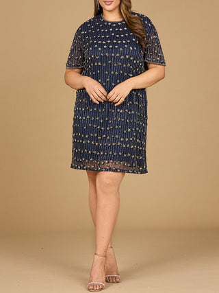 Fancy Beaded T-Shirt Dress - Glamourous Grace