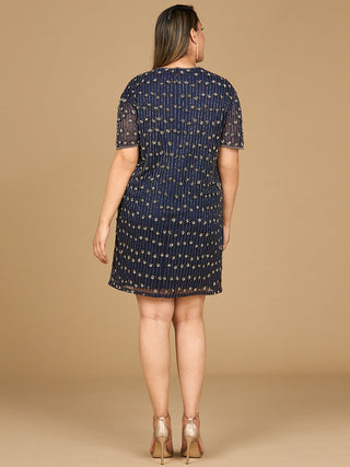 Fancy Beaded T-Shirt Dress - Glamourous Grace