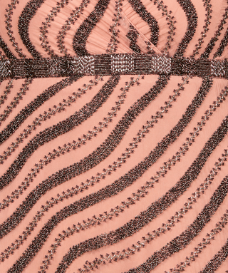 Beaded Midi Dress with Long Sleeves - Glamourous Grace