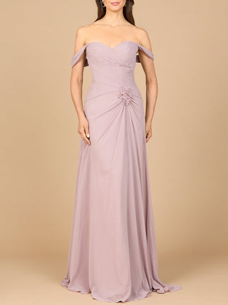 Off Shoulder Chiffon Dress - Glamourous Grace