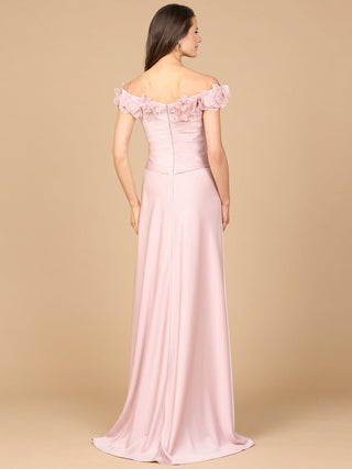 Off Shoulder Satin Gown - Glamourous Grace