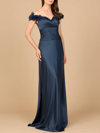 Off Shoulder Satin Gown - Glamourous Grace