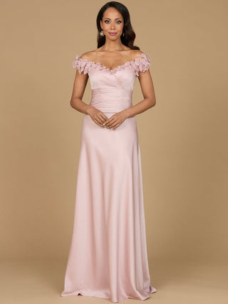 Off Shoulder Satin Gown - Glamourous Grace