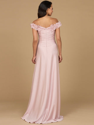 Off Shoulder Satin Gown - Glamourous Grace