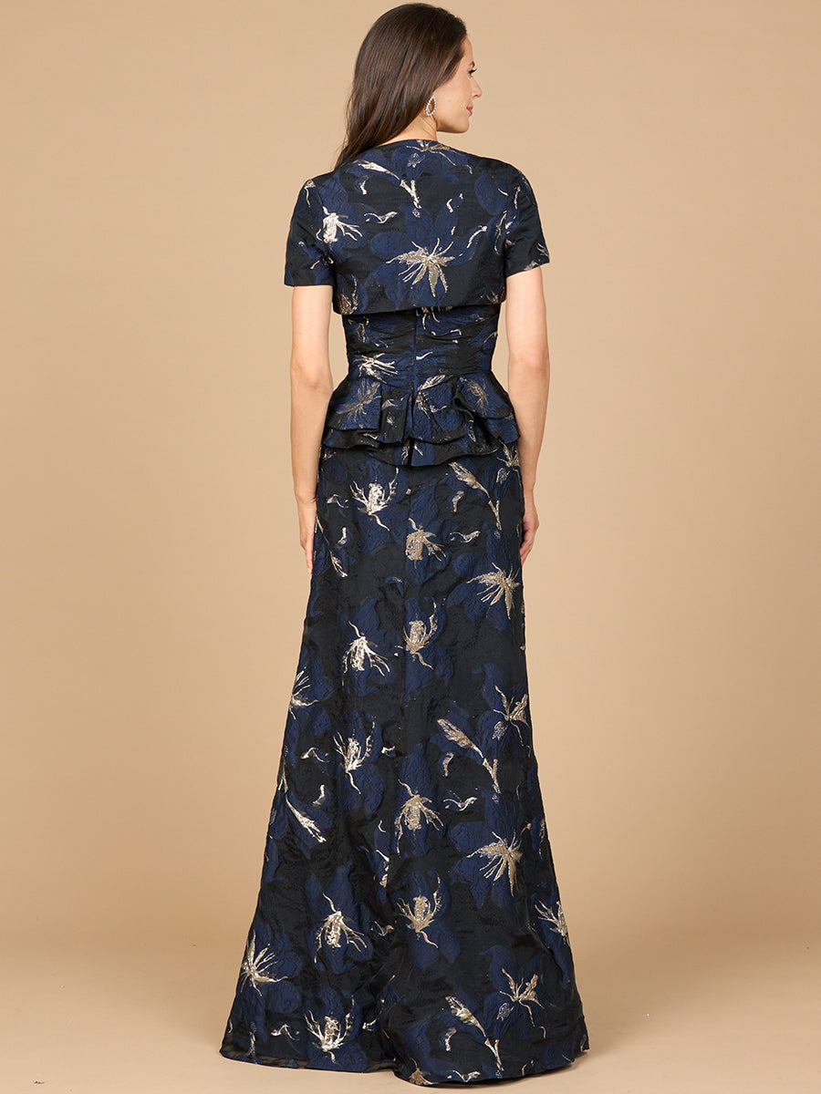 Strapless Brocade Gown with Bolero - Glamourous Grace