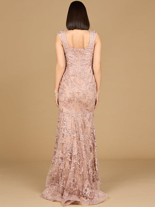 Sleeveless Mermaid Lace Embroidered Gown - Glamourous Grace
