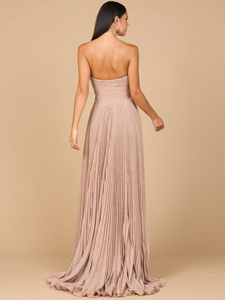 Flowing Pleated, Strapless Dress - Glamourous Grace