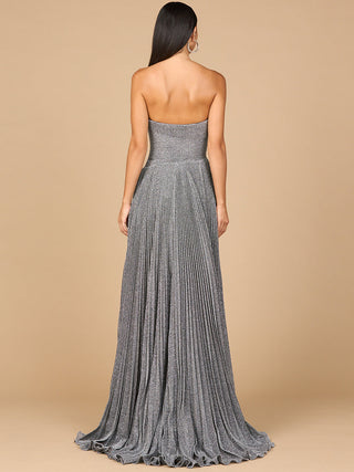 Flowing Pleated, Strapless Dress - Glamourous Grace