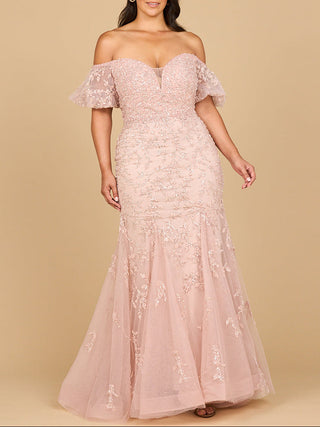 Lace, Off Shoulder Mermaid Gown - Glamourous Grace