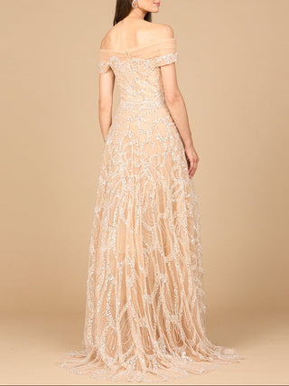 Off Shoulder A-line Gown - Glamourous Grace