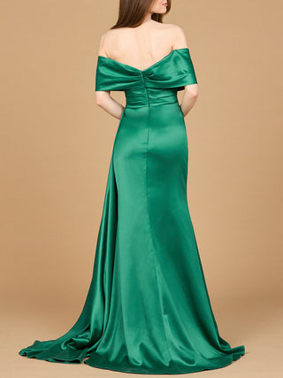 Off Shoulder Satin Dress - Glamourous Grace