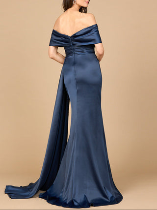 Off Shoulder Satin Dress - Glamourous Grace