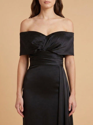 Off Shoulder Satin Dress | 28945 - Glamourous Grace