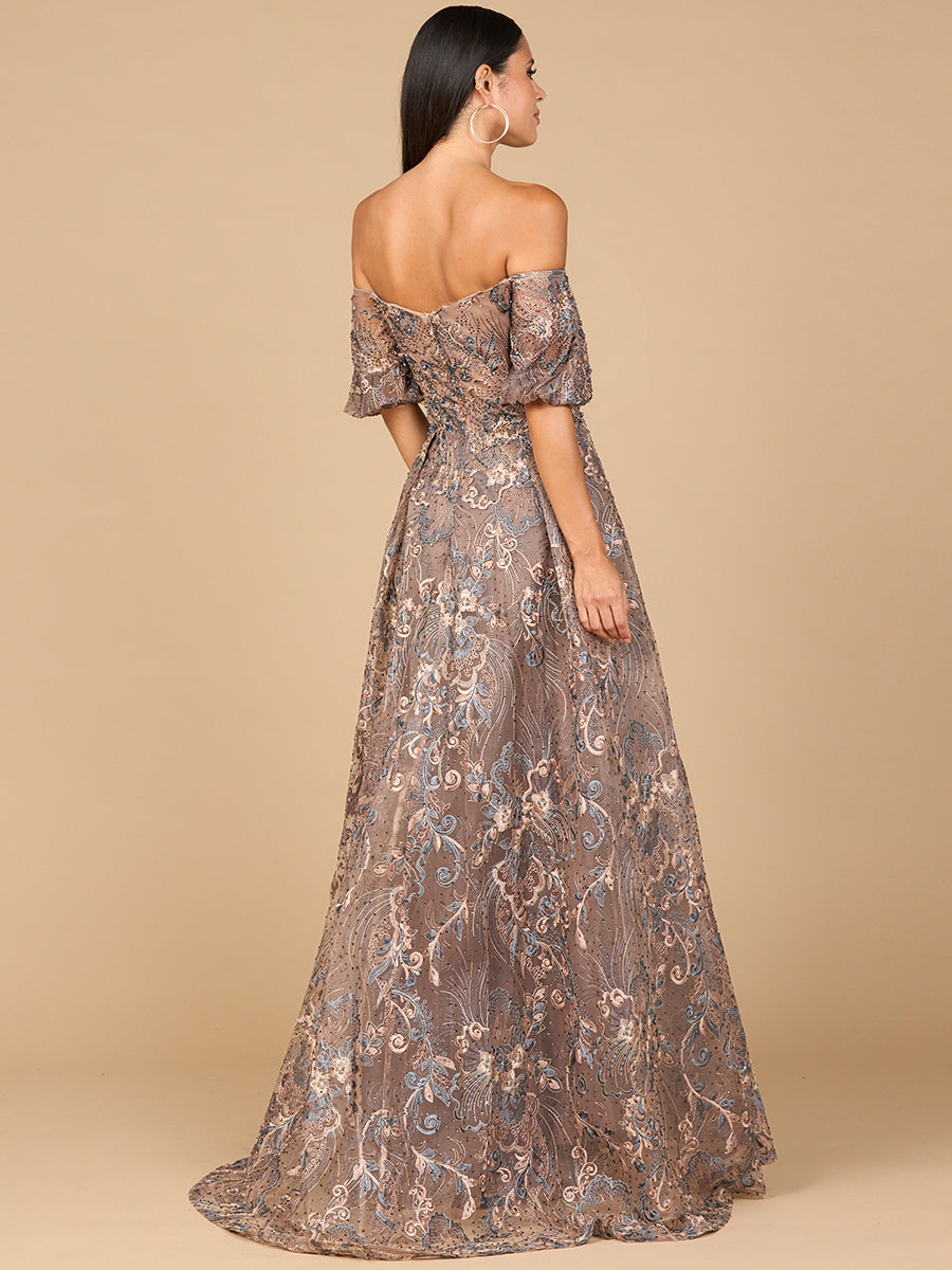 Off Shoulder Lace Ballgown - Glamourous Grace