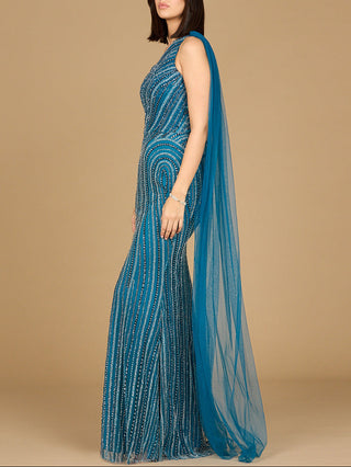 One Shoulder Fitted Gown - Glamourous Grace
