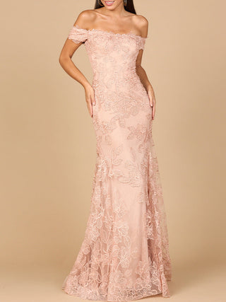 Off Shoulder Lace Mermaid Gown - Glamourous Grace