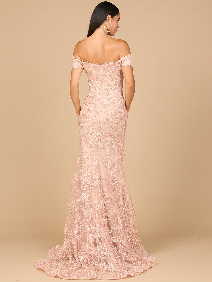 Off Shoulder Lace Mermaid Gown - Glamourous Grace