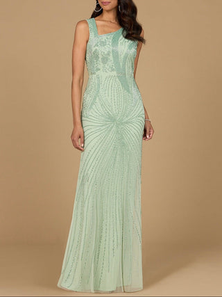 Asymmetrical, Beaded Gown - Glamourous Grace
